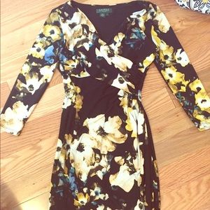 Ralph Lauren floral quarter sleeve midi dress